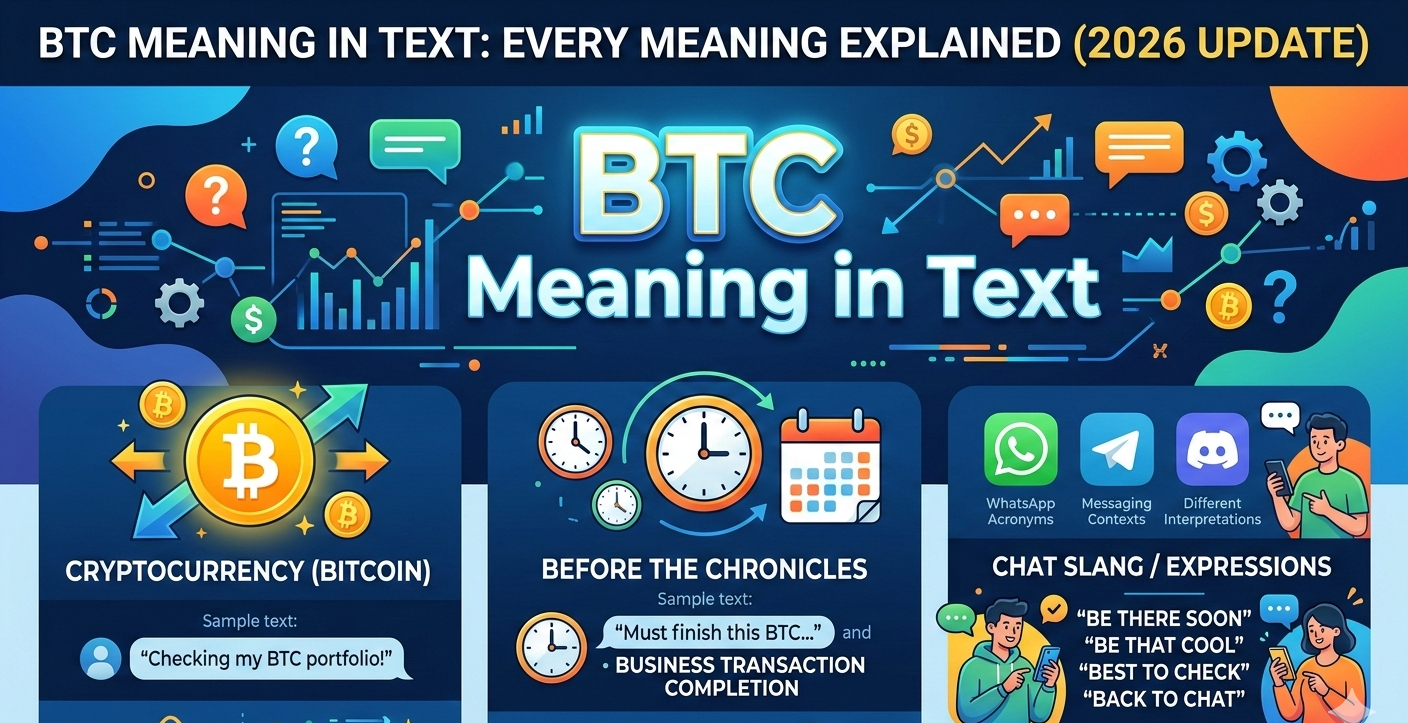 BTC Meaning in Text: Every Meaning Explained (2026 Update)